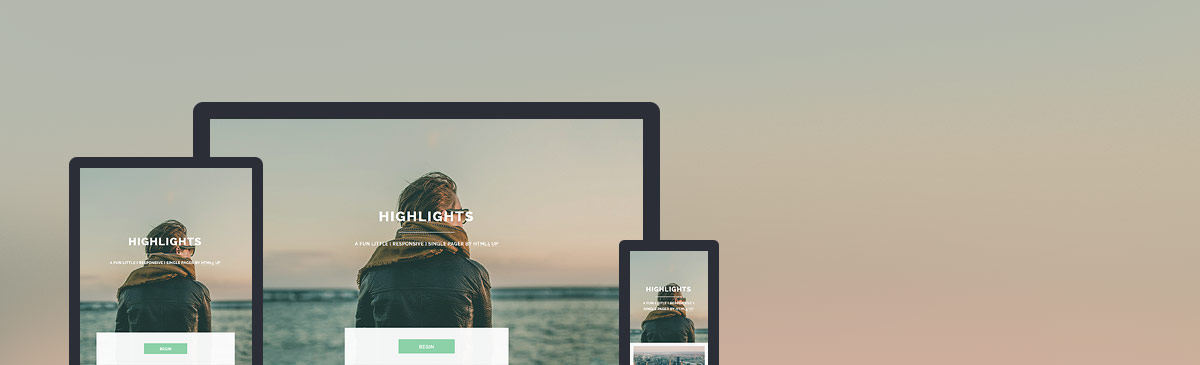 Highlights website template preview