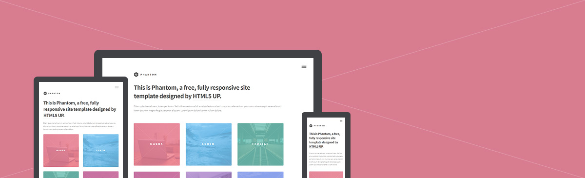Phantom website template preview