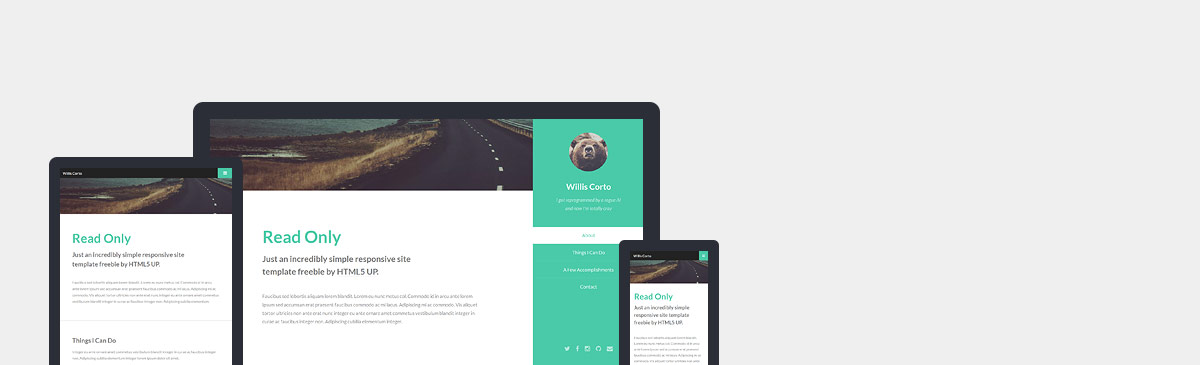 Read Only website template preview