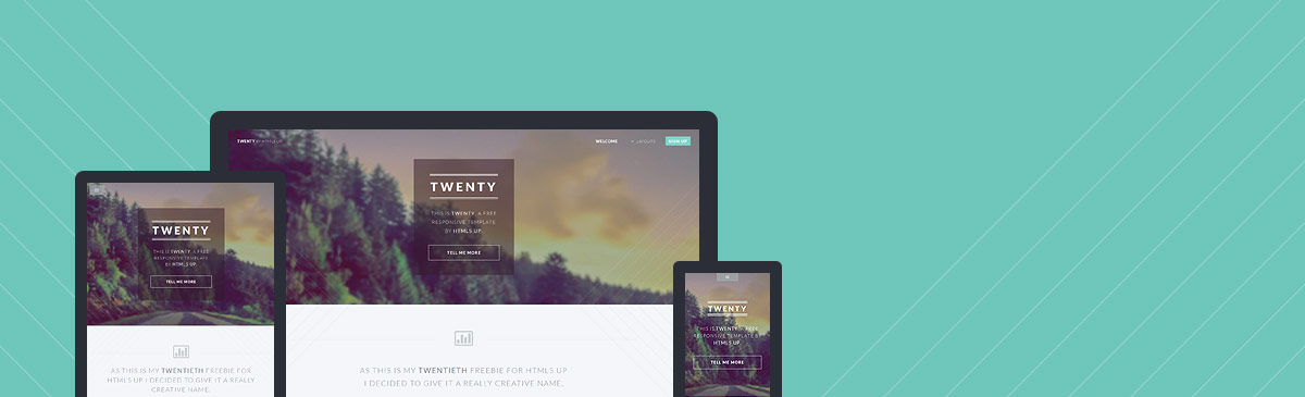 Twenty website template preview